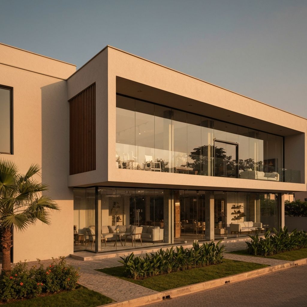 Hawi showroom exterior at Bole Homes, Addis Ababa