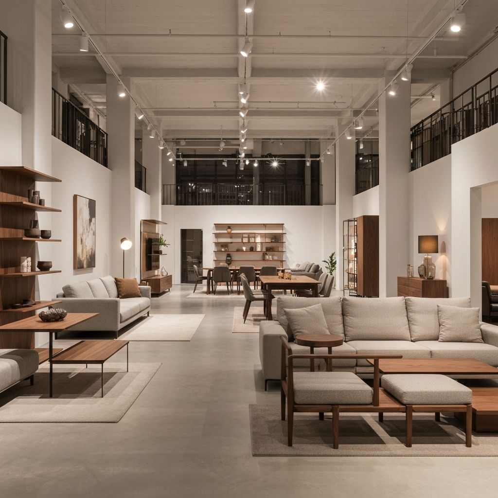 Hawi showroom interior with various furniture displays